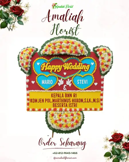 Papan Bunga Pernikahan Semanten